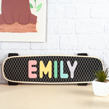 Skateboard Baby Name Personalized Puzzle, Wooden Montessori Puzzle, 1st Birthday Gift - FistikPuzzles