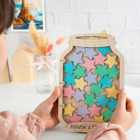 Reward Jar Magnetic for Kids, Reward Chart with Tokens - FistikPuzzles