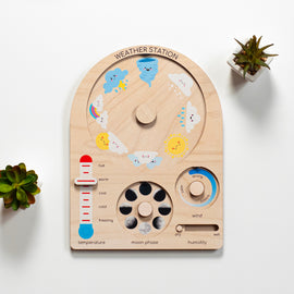 Weather Station, Montessori Weather Chart, Meteorologist Learning, , Kids Weather Board - FistikPuzzles