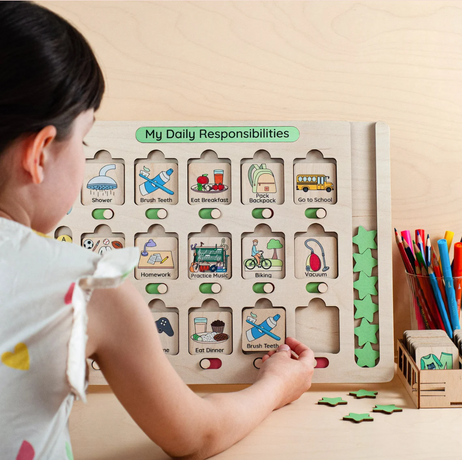 Kids Daily Responsibilities Chart, Daily Task List - FistikPuzzles