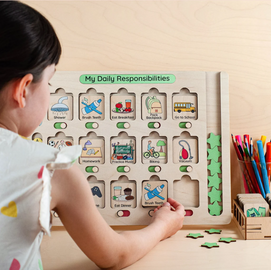 Kids Daily Responsibilities Chart, Daily Task List - FistikPuzzles